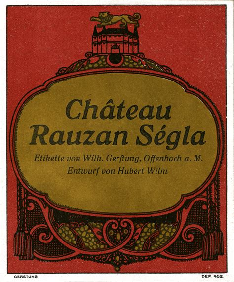Château Rauzan-Ségla, wine label | Hubert Wilm (German graph… | Flickr