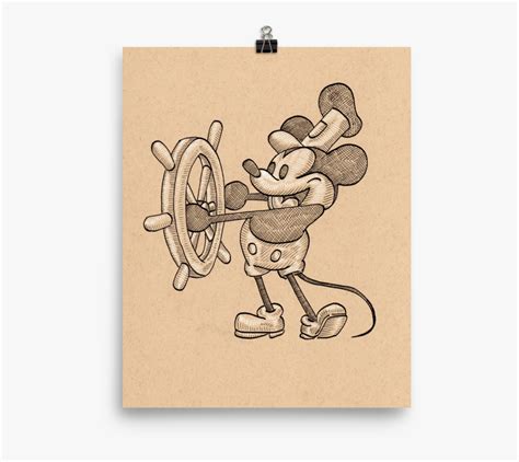 Steamboat Willie Art Print - Cartoon, HD Png Download , Transparent Png ...