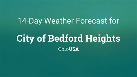 City of Bedford Heights, Ohio, USA 14 day weather forecast