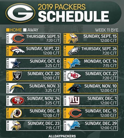 Printable 2024 Packers Schedule