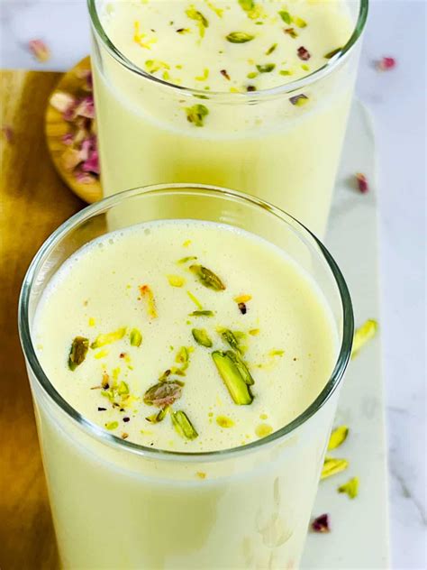 Badam Milk Recipe (Almond-flavored Milk) - Easy Indian Cookbook