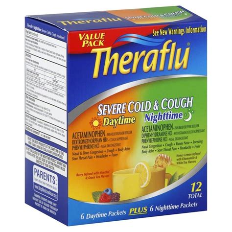 Thera Flu Severe Cold & Cough, Daytime/Nighttime, Packets, Value Pack (12 ct) Delivery or Pickup ...