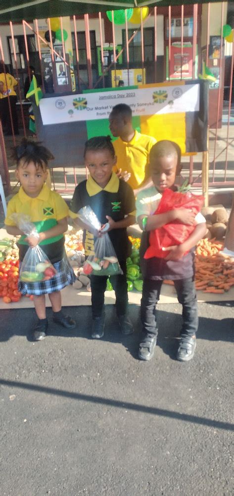 Infant 4-1 celebrating Jamaica Day 2023 showing how they shop at the market.