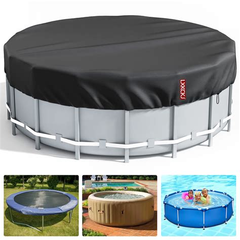 24 FT Round Pool Cover, Solar Covers for Above Ground Pools, Inground Pool Cover Protector with ...