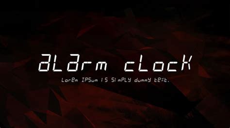 Alarm Clock Font Free Download - Graphic Design Fonts