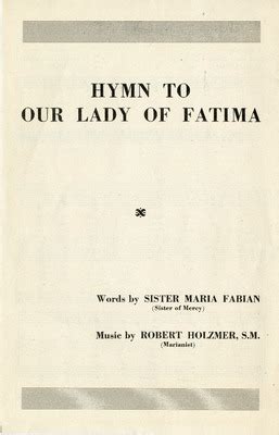 Sheet Music | Our Lady of Fatima | University of Dayton