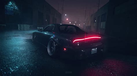 mazda rx7 need for speed rain 4k Mac Wallpaper Download | AllMacWallpaper