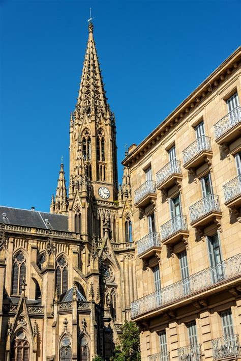 San Sebastian Cathedral in Spain Stock Image - Image of sebastian ...