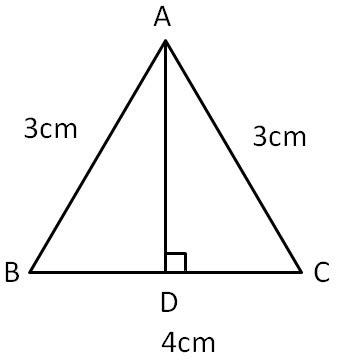 Area of isosceles triangle - Formula with Examples - Teachoo