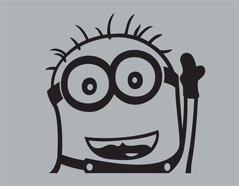 Amazon.com: Despicable Me Minion Hi Black Car Window Vinyl Decal Sticker 4" Wide: Automotive