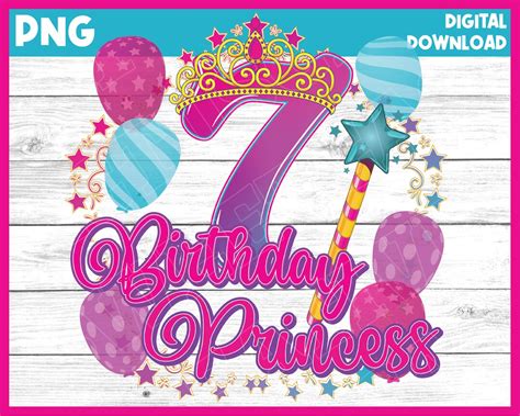 Birthday Princess Age 7 Png Image / Princess Birthday Girl Image for ...