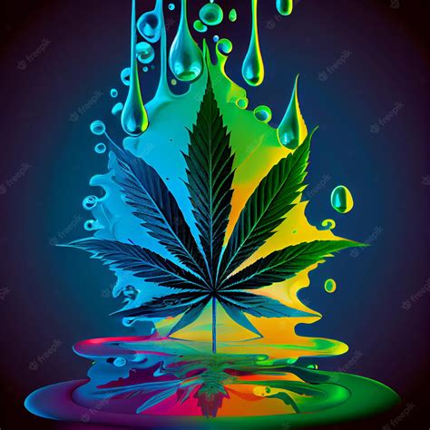 Premium Photo | Marijuana leaf on abstract background psychedelic weed cannabis