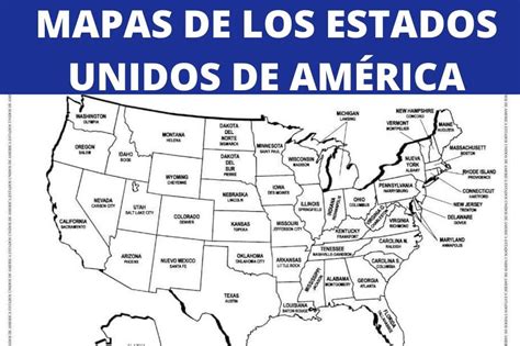 Mapa de los Estados Unidos - Descarga para imprimir