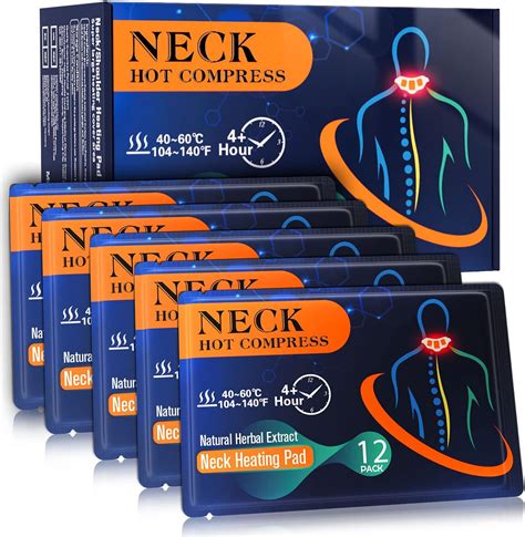 Neck Heating Pad, 12 Pack Self Heating Patches,Portable and Disposable Heated Neck Wrap for Neck ...