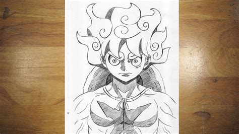 How to draw Luffy Gear 5 | Anime Drawing | One Piece | Anime drawings ...