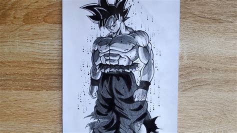 How to Draw Goku ultra instinct [full body] | pencil sketch - YouTube