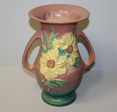Bargain John's Antiques | Antique Roseville Pottery Double-Handled ...