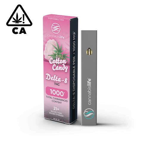 Cannabis Life | Delta-8 THC Disposable Vape Cotton Candy (Sativa) | 1 ...