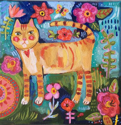 A personal favorite from my Etsy shop https://www.etsy.com/listing/591564169/folk-art-cat ...