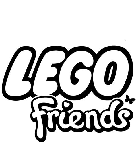 Printable LEGO Friends logo for coloring