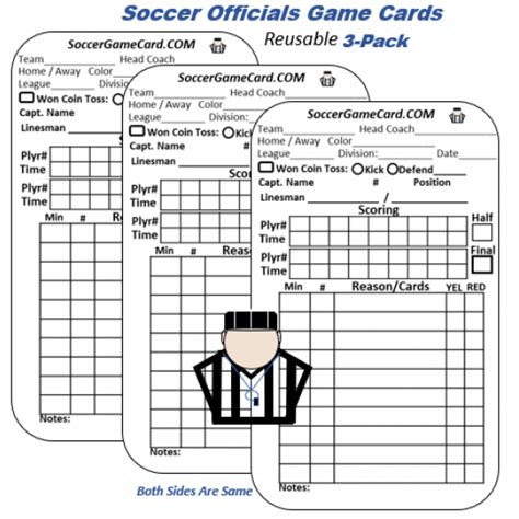 Football Officials Game Card Template