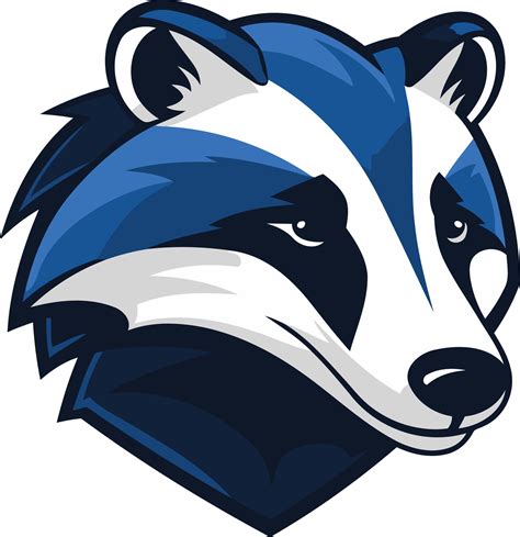 Blue and White Badger Mascot 49448275 Vector Art at Vecteezy