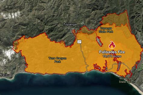 California Fire Map Latest: Where are Kenneth, Palisades, Eaton Fires ...