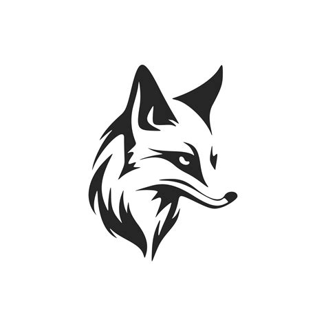 A sleek fox vector logo, black and white, for your brand's image ...