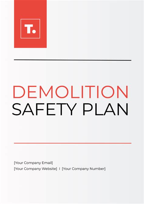 Free Demolition Safety Plan Template - Edit Online & Download | Template.net