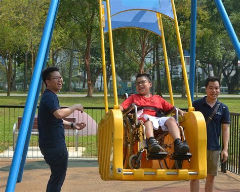 Wheelchair-accessible playground comes to Bishan-Ang Mo Kio | Playground, Playground swing ...