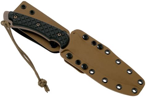 Spartan Blades Ares SB1DEBKKYTN Flat Dark Earth/Black/Tan Sheath survival knife | Advantageously ...