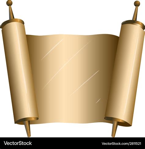 Traditional jewish torah scroll Royalty Free Vector Image