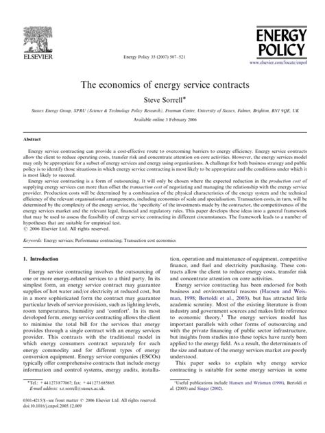 The Economics of Energy Service Contracts | Cogeneration | Hvac