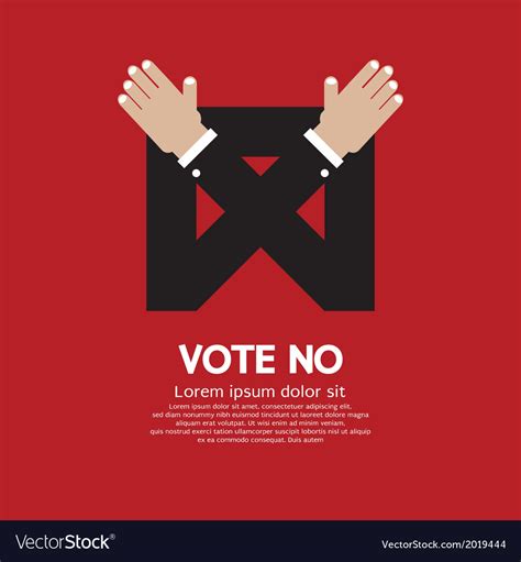 Vote no Royalty Free Vector Image - VectorStock