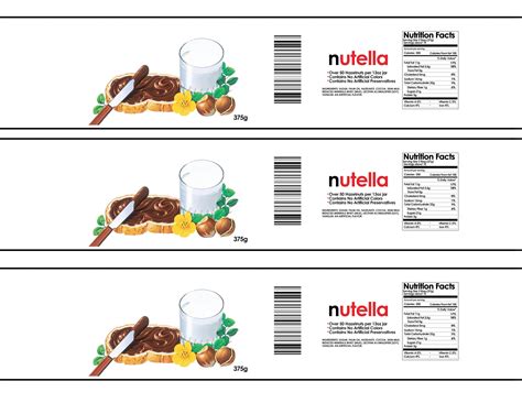 Nutella Label Valentines Christmasprintable - Etsy Canada en 2022 ...