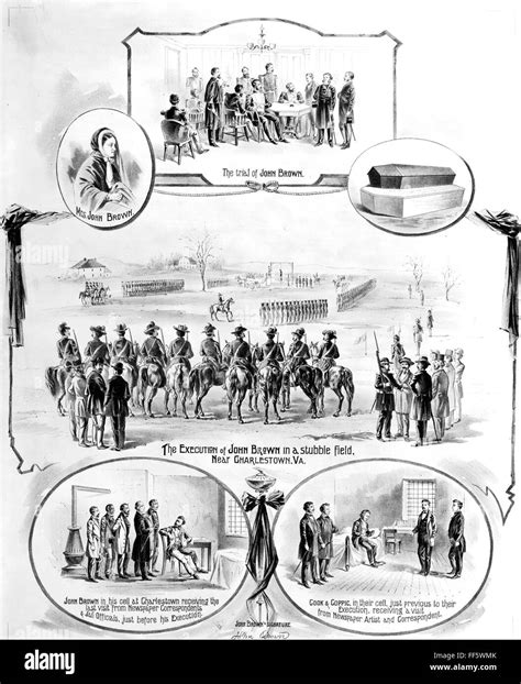 JOHN BROWN TRIAL, 1859. /nThe trial and execution of John Brown. Lithograph, 1897 Stock Photo ...