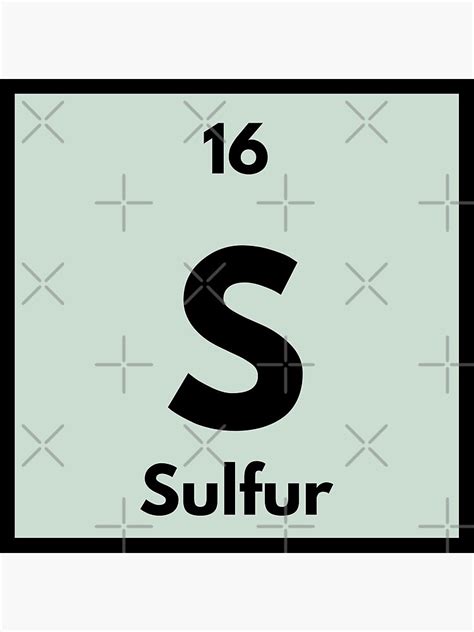 "Periodic Table element number 16 S Sulfur" Poster for Sale by ...