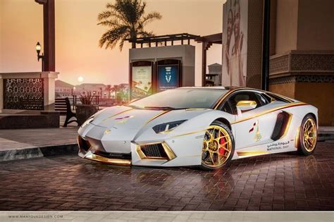 Meet the one-off gold plated Lamborghini Aventador Roadster Qatar ...