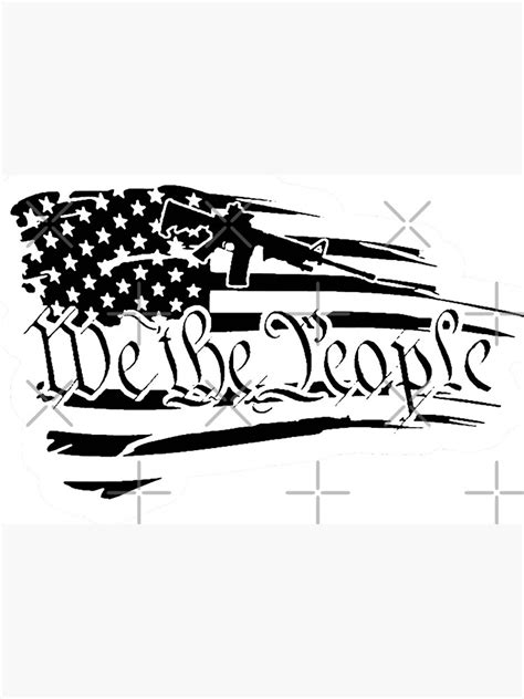 "We The People American Distressed Tattered USA Flag 2nd Amendment" Photographic Print for Sale ...