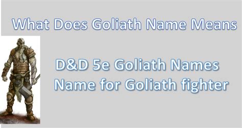 D&D 5e Goliath Names | Name for Goliath fighter – Anime News Updates