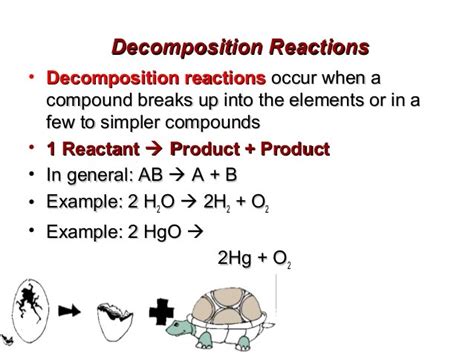 Decomposition Chemical Reaction - Chemical Reactions