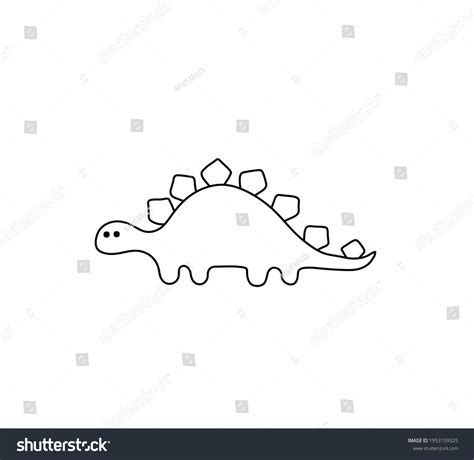 Cute Dinosaur Outline