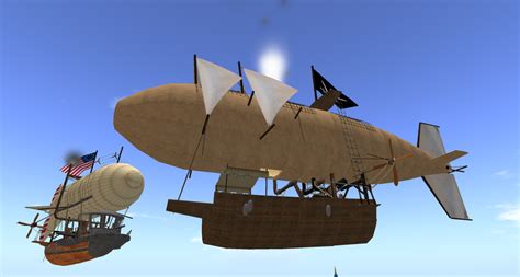 Steampunk Airship Battle over the West Coast by FannyShandy on DeviantArt