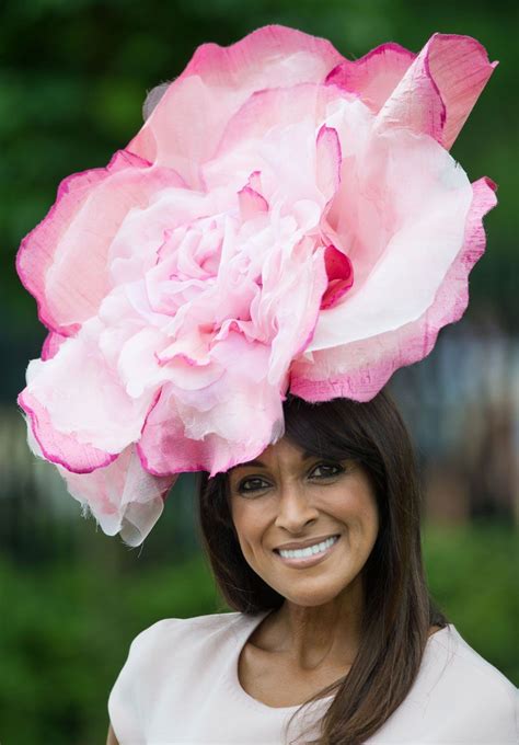 Royal Ascot ~ Jackie St. Clair and her marvelous rose topper. Silly Hats, Cute Hats, Big Hats ...