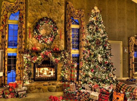 Christmas Fireplace Desktop Wallpapers on WallpaperDog