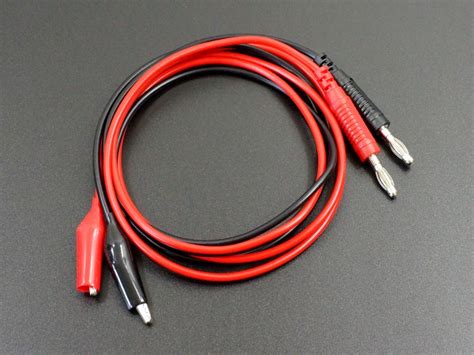 Test Leads, Banana Plug to 35mm Alligator Clip, 16 AWG Silicone, 100cm ...