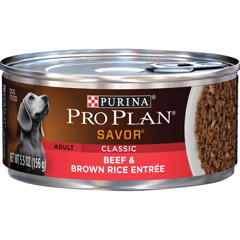 (24 Pack) Purina Pro Plan Pate Wet Dog Food, SAVOR Classic Beef & Brown Rice Entree, 5.5 oz ...