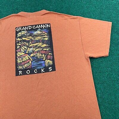 Vintage Grand Canyon Shirt Mens L Orange National Park Hiking Camping Rocks Tee | eBay