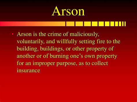 PPT - Arson PowerPoint Presentation, free download - ID:5381235