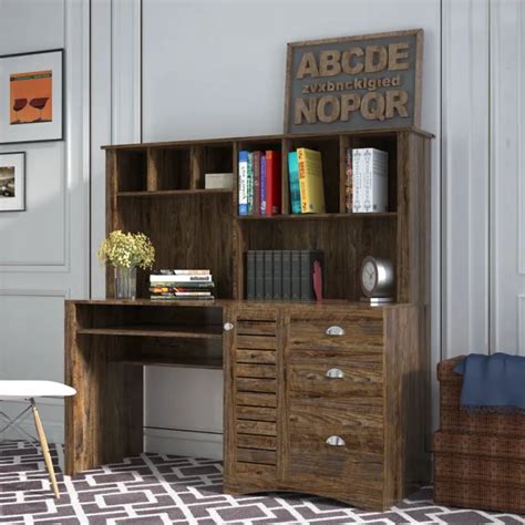 HOME OFFICE COMPUTER Desk with Hutch Work Study Table Storage Shelves Drawers $319.99 - PicClick